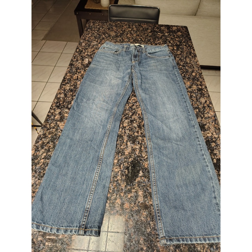 Levis 505 Straight Leg Jeans Medium Wash Blue Denim 16 REG W28 L28